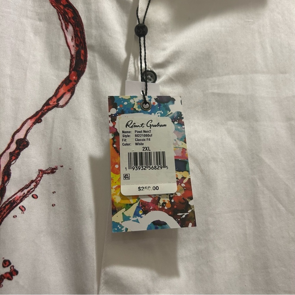 NWT Robert Graham Pinot Noir long-sleeve button-down shirt - Picture 3 of 10